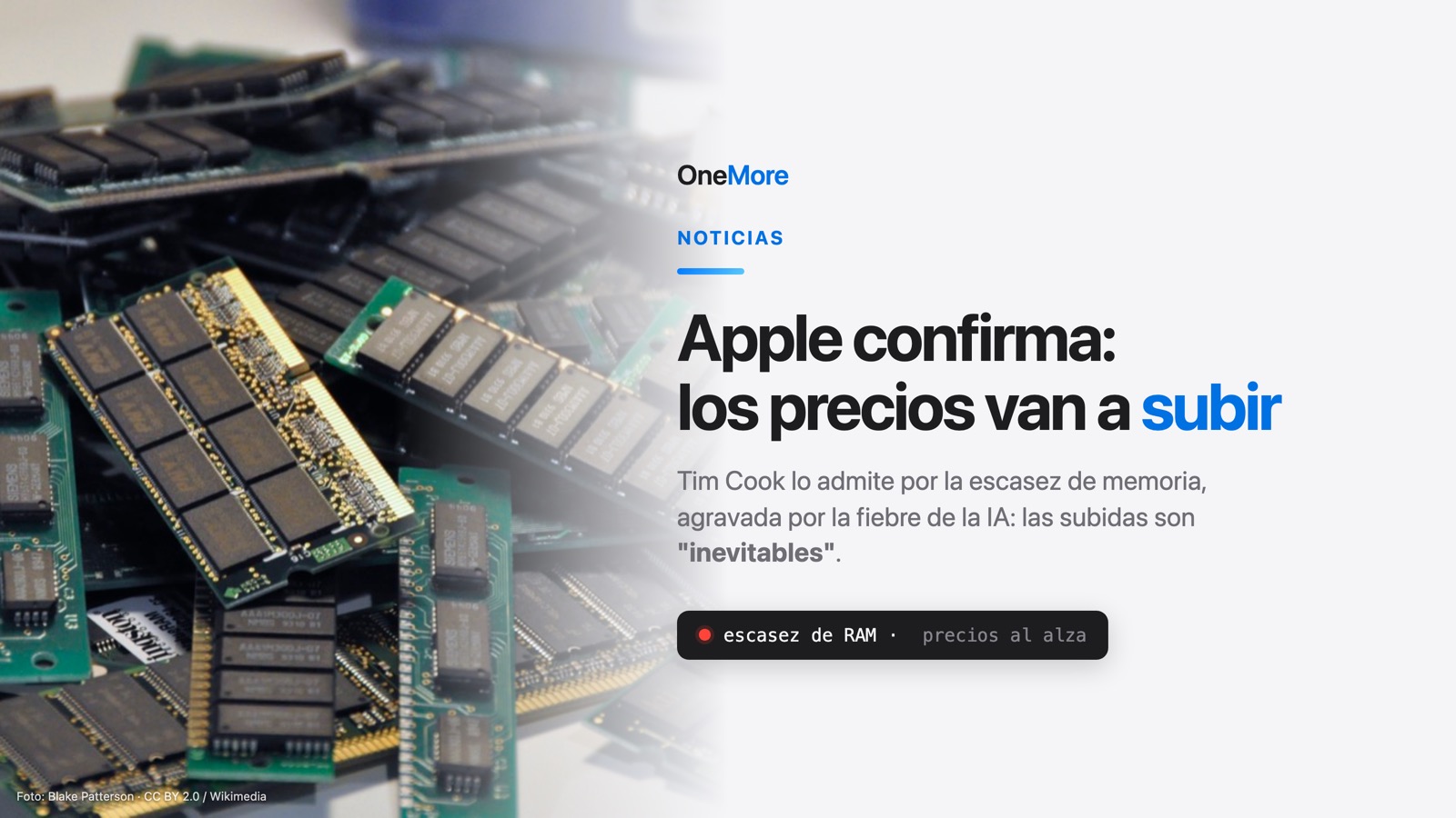 Apple confirma que sus productos subirán de precio: la culpa es de la RAM