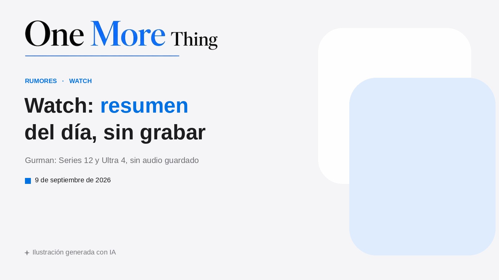 El Watch resume el día, con conversaciones y sin grabar audio