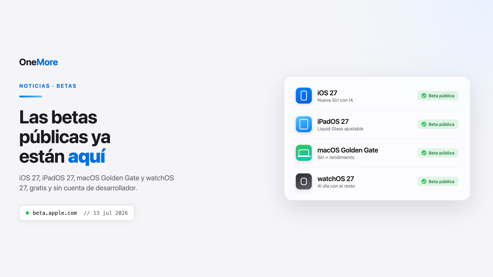 Ya puedes probar iOS 27 sin ser desarrollador: llegan las betas públicas (con la nueva Siri)