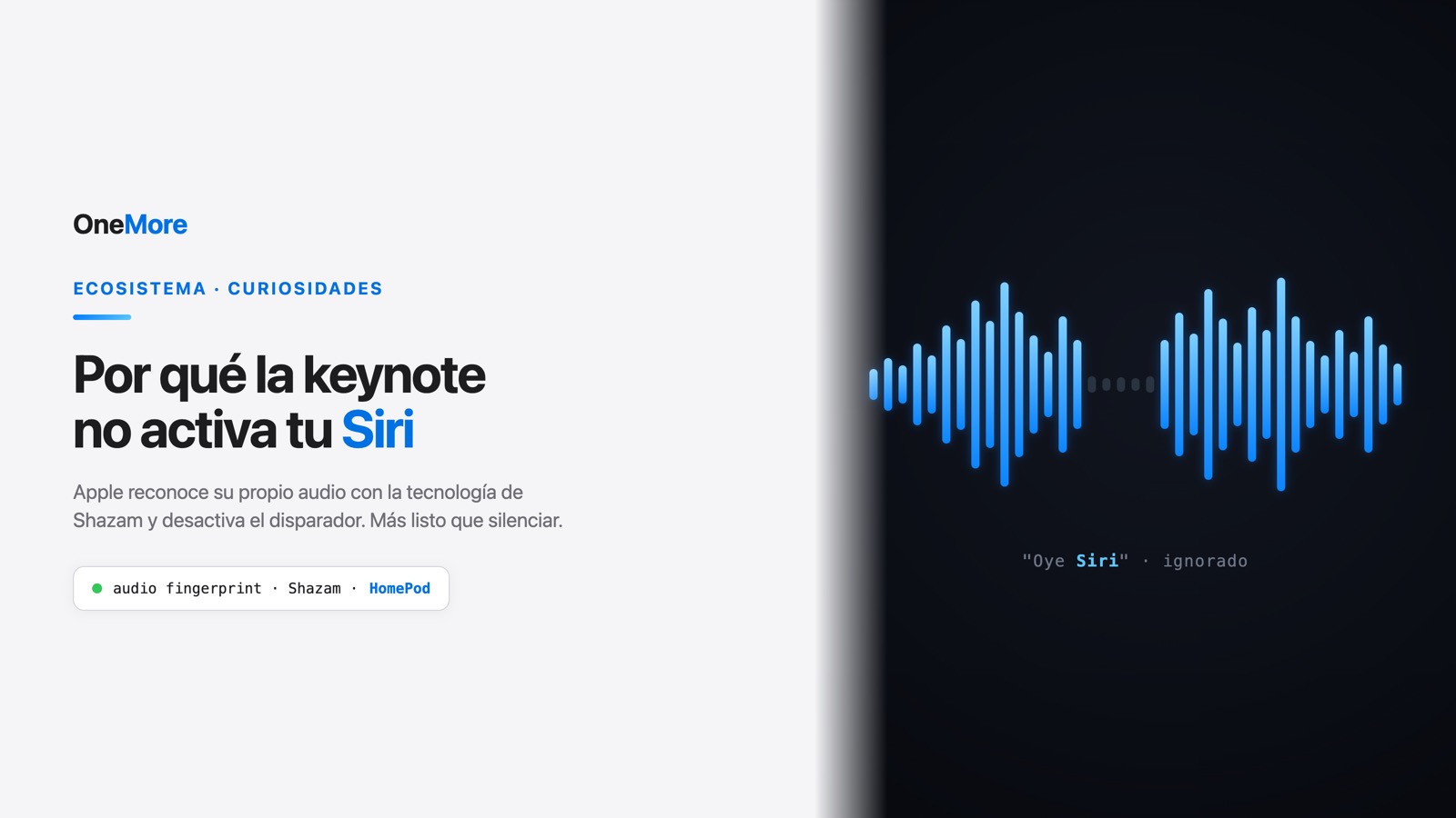¿Por qué no se activa tu Siri cuando la keynote dice 'Oye Siri'? El ingenioso truco de Apple