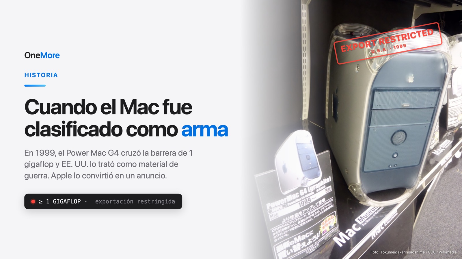 Cuando el Mac fue clasificado como un arma: la historia real del Power Mac G4